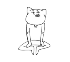 Cat wearing a T-shirt. sticker #12559360