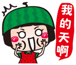 Lovely Watermelon girl sticker #12559367