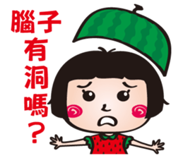 Lovely Watermelon girl sticker #12559369