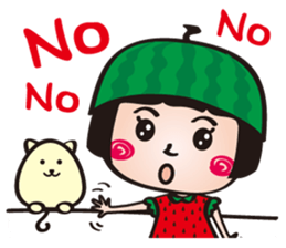 Lovely Watermelon girl sticker #12559373