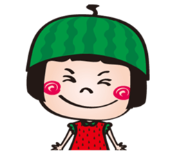 Lovely Watermelon girl sticker #12559389