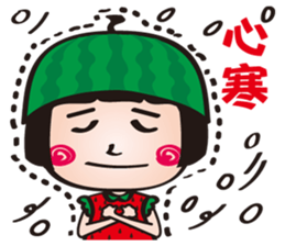 Lovely Watermelon girl sticker #12559394