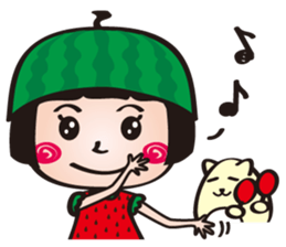 Lovely Watermelon girl sticker #12559397
