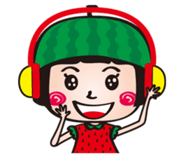 Lovely Watermelon girl sticker #12559399