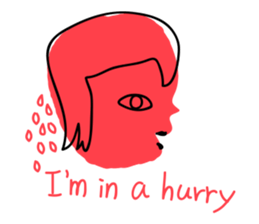 Pink human sticker #12560737