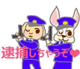 Rabbit & French Bull-Dog 2 sticker #12560897