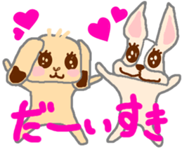 Rabbit & French Bull-Dog 2 sticker #12560899