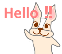 Rabbit & French Bull-Dog 2 sticker #12560915