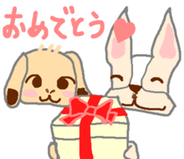 Rabbit & French Bull-Dog 2 sticker #12560921
