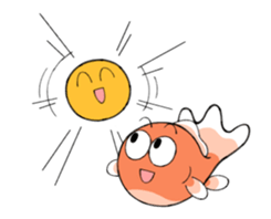 pretty Gold fish sticker sticker #12560966