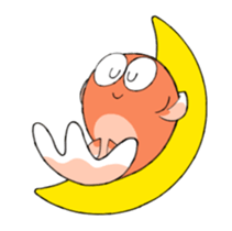 pretty Gold fish sticker sticker #12560967