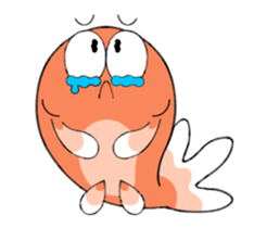 pretty Gold fish sticker sticker #12560969