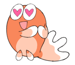 pretty Gold fish sticker sticker #12560974