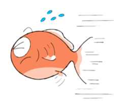 pretty Gold fish sticker sticker #12560975