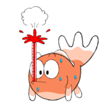 pretty Gold fish sticker sticker #12560977