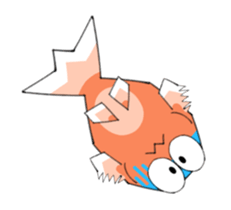 pretty Gold fish sticker sticker #12560978