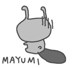 Mayumi cute rabbit stickers! sticker #12561114