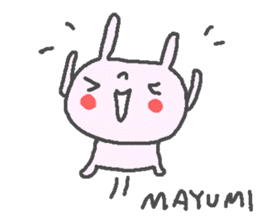 Mayumi cute rabbit stickers! sticker #12561126