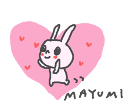 Mayumi cute rabbit stickers! sticker #12561139