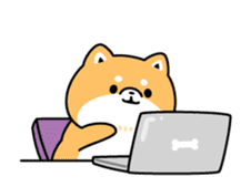 Animation of cute Shiba Inu sticker #12562041
