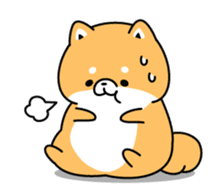 Animation of cute Shiba Inu sticker #12562048