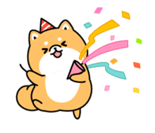 Animation of cute Shiba Inu sticker #12562052