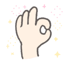 Simple and convenient hand sign(move) sticker #12562502