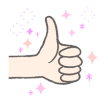 Simple and convenient hand sign(move) sticker #12562504