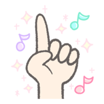 Simple and convenient hand sign(move) sticker #12562506