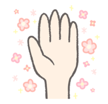 Simple and convenient hand sign(move) sticker #12562508