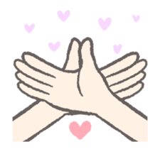 Simple and convenient hand sign(move) sticker #12562514