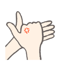 Simple and convenient hand sign(move) sticker #12562518