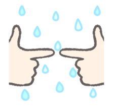 Simple and convenient hand sign(move) sticker #12562519