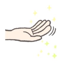 Simple and convenient hand sign(move) sticker #12562520