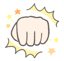 Simple and convenient hand sign(move) sticker #12562521