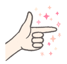 Simple and convenient hand sign(move) sticker #12562522