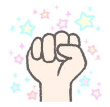 Simple and convenient hand sign(move) sticker #12562523