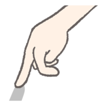 Simple and convenient hand sign(move) sticker #12562524