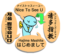 4 Languages Speaker by Kawaii Nezi Cat sticker #12562796