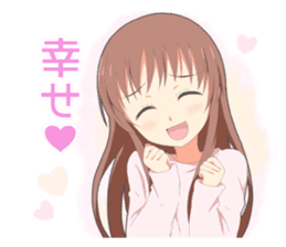 Girl to convey feelings to loved ones sticker #12563320