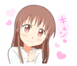 Girl to convey feelings to loved ones sticker #12563334