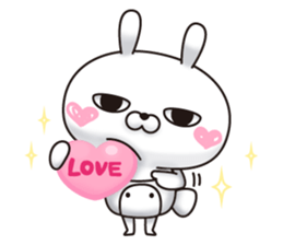 Single eyelid of a rabbit 6 sticker #12563393