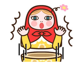 Moving! matryoshka girl "Nina" sticker #12563666