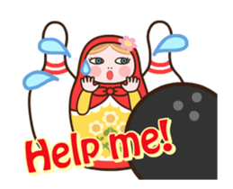 Moving! matryoshka girl "Nina" sticker #12563667