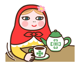 Moving! matryoshka girl "Nina" sticker #12563670