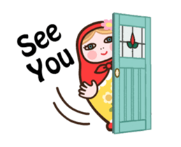 Moving! matryoshka girl "Nina" sticker #12563685