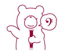The bear "UGOKUMA" He plays a bassoon. sticker #12563772