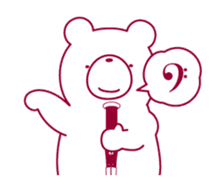 The bear "UGOKUMA" He plays a bassoon. sticker #12563772