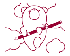 The bear "UGOKUMA" He plays a bassoon. sticker #12563784