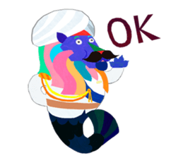 Colorful Merlion!! sticker #12564433